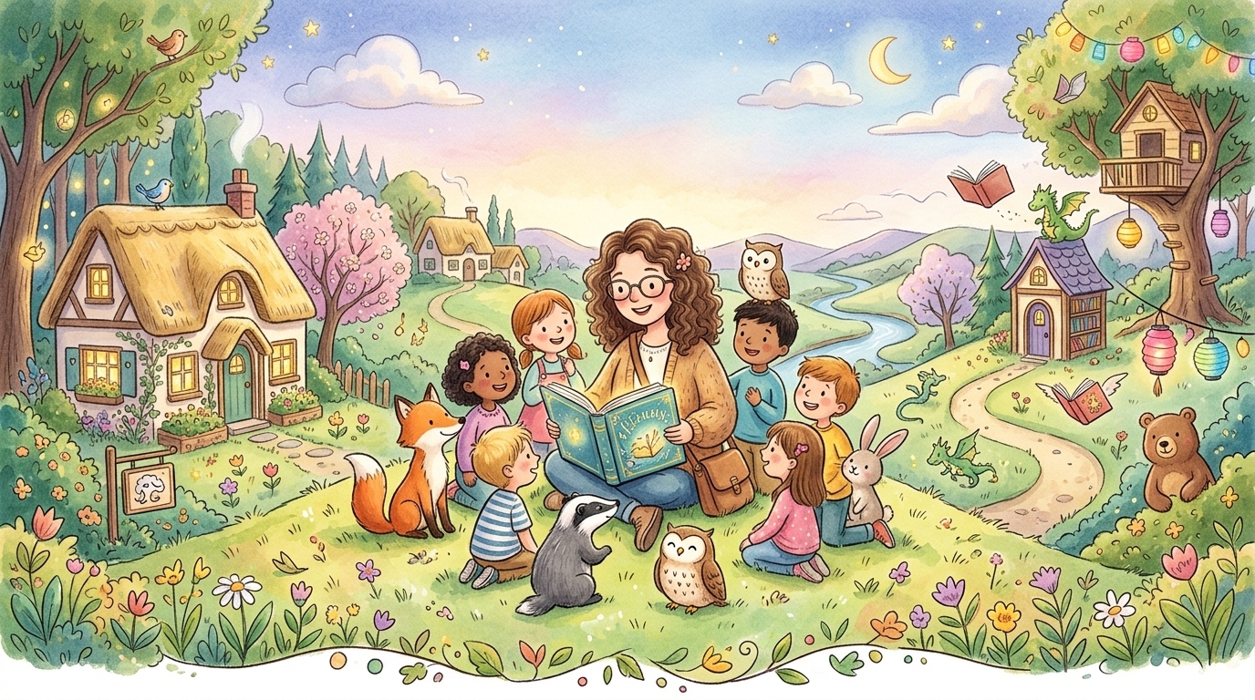 A whimsical illustration from the author's latest book